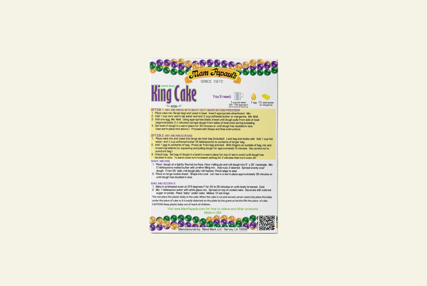 King Cake 2pk FREE SHIPPING!