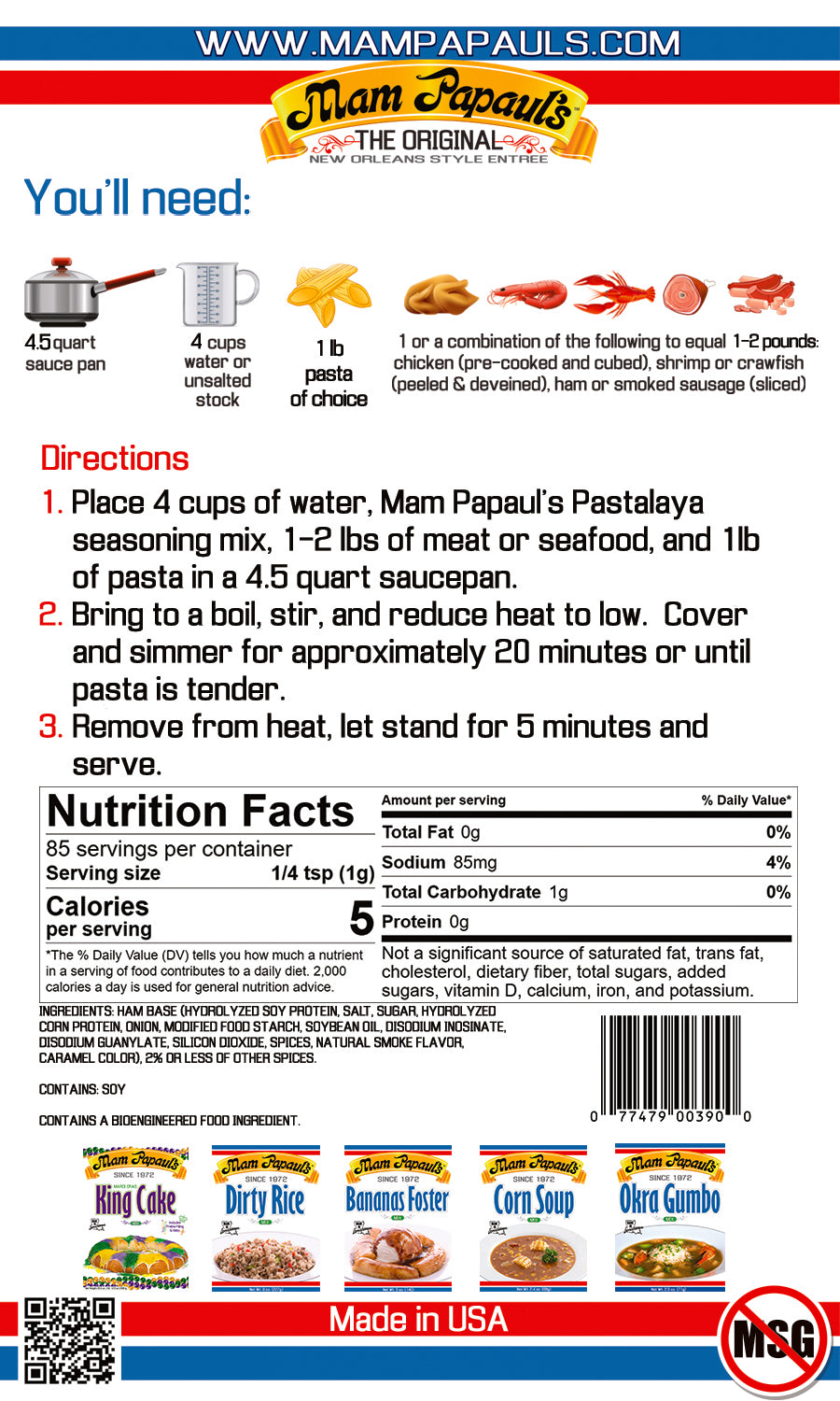 Pastalaya Seasoning Eco Pack
